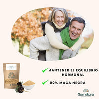 Maca Negra en Polvo BIO | Redondea Batidos, Café y Repostería | Raíz Andina de Sabor Malteado | Samskara