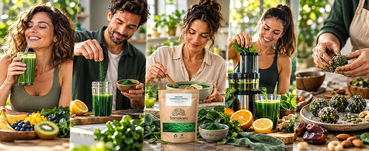 Chlorella en polvo para cocina plant-based, smoothies, zumos y recetas creativas