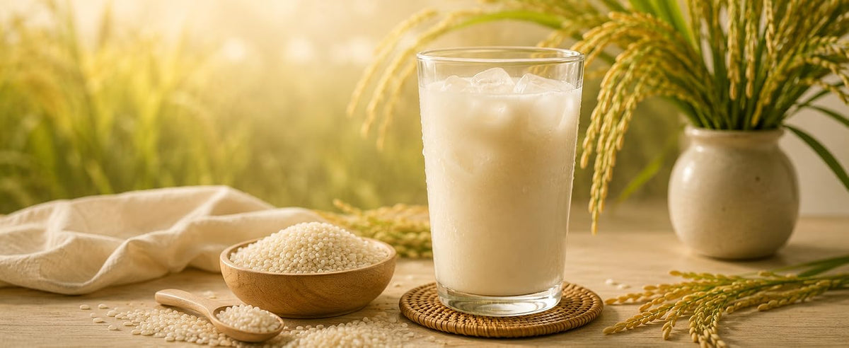 Cómo preparar leche de arroz en polvo: mezcla 1 parte de polvo por 5 de agua, fría o caliente