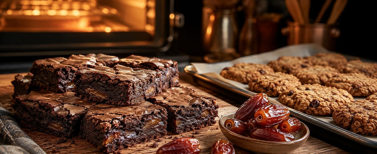 Repostería sin azúcar con dátiles Deglet Nour: brownies, cookies y panes