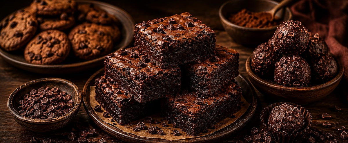 Granos de cacao triturados para brownies, galletas y bliss balls