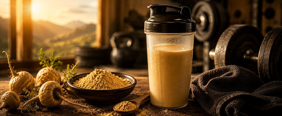 Batido con maca en polvo antes de entrenar, una raíz con tradición inca