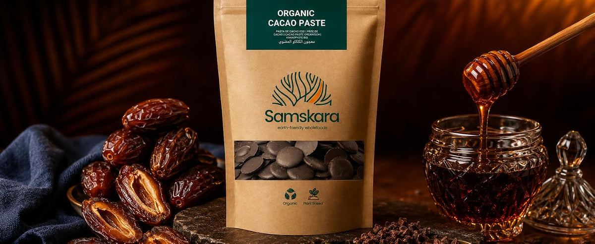 Dátil Medjoul relleno de pasta de cacao fundida