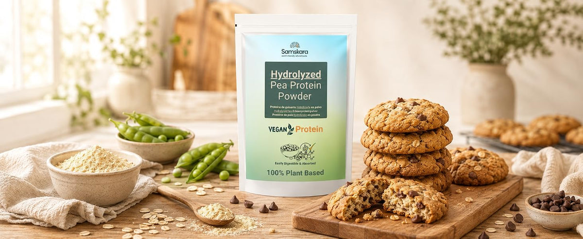 Galletas tiernas con proteína de guisante hidrolizada en polvo