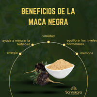 Maca Negra en Polvo BIO | Redondea Batidos, Café y Repostería | Raíz Andina de Sabor Malteado | Samskara