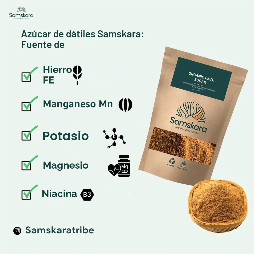 Azúcar de Coco BIO – 1 kg | Endulza con un Sabor Más Rico y Natural | De Savia de Coco sin Refinar | Samskara