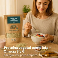 Semillas de Cáñamo Peladas BIO | Espolvorea Omega-3 y 6 en Cada Plato | Origen UE, Crudas y sin THC | Samskara