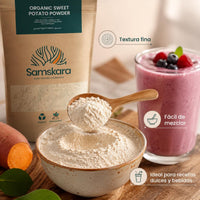 Boniato en Polvo BIO | Endulza Batidos y Repostería de Forma Natural | Fuente de Fibra y Vitamina A | Samskara
