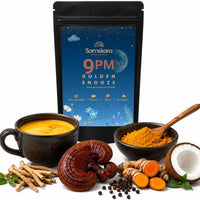 Golden Snooze 9 P.M BIO – 160 g | Termina el Día con tu Leche Dorada Especiada | Cúrcuma, Reishi y Ashwagandha | Samskara