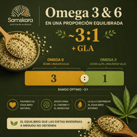Semillas de Cáñamo Peladas BIO | Espolvorea Omega-3 y 6 en Cada Plato | Origen UE, Crudas y sin THC | Samskara