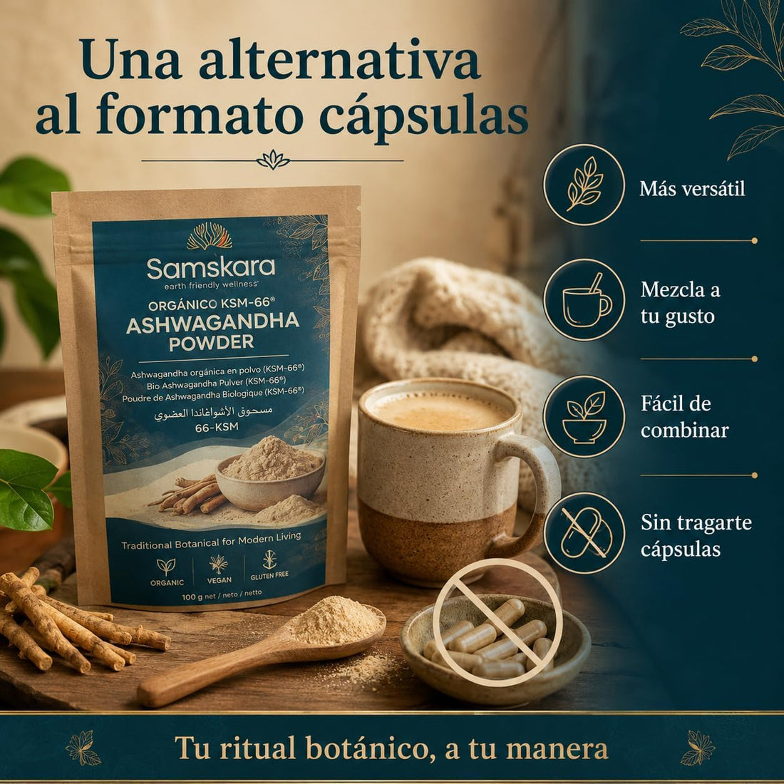 Ashwagandha KSM-66 Powder Organic - 100g