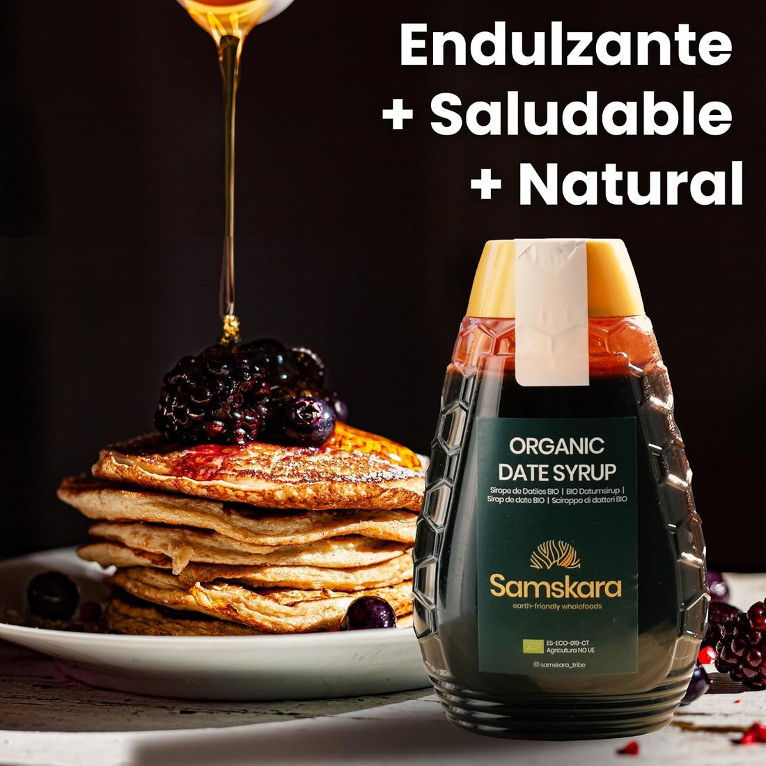 Sirope de Dátil BIO – 500 g | Endulza con Sabor a Caramelo Natural | Alternativa al Azúcar Refinado | Samskara