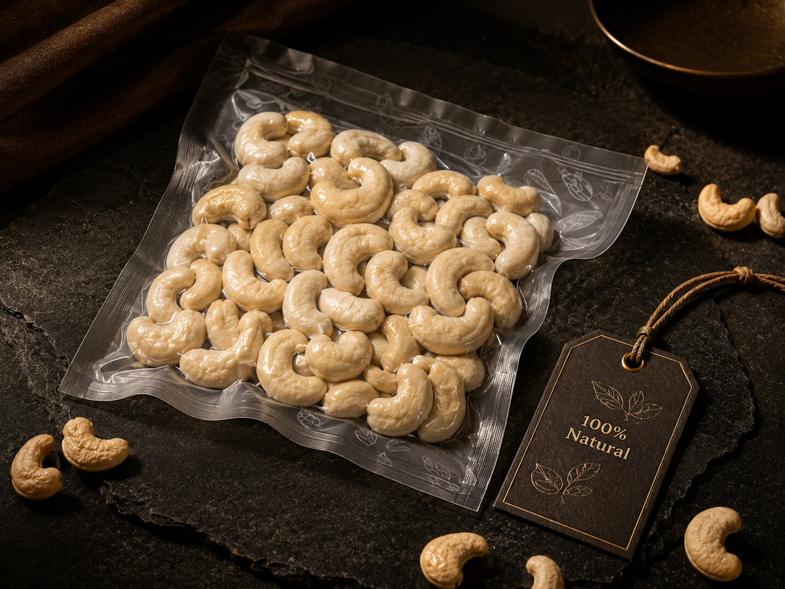 Jumbo Premium Raw Cashews - Vacuum Packed