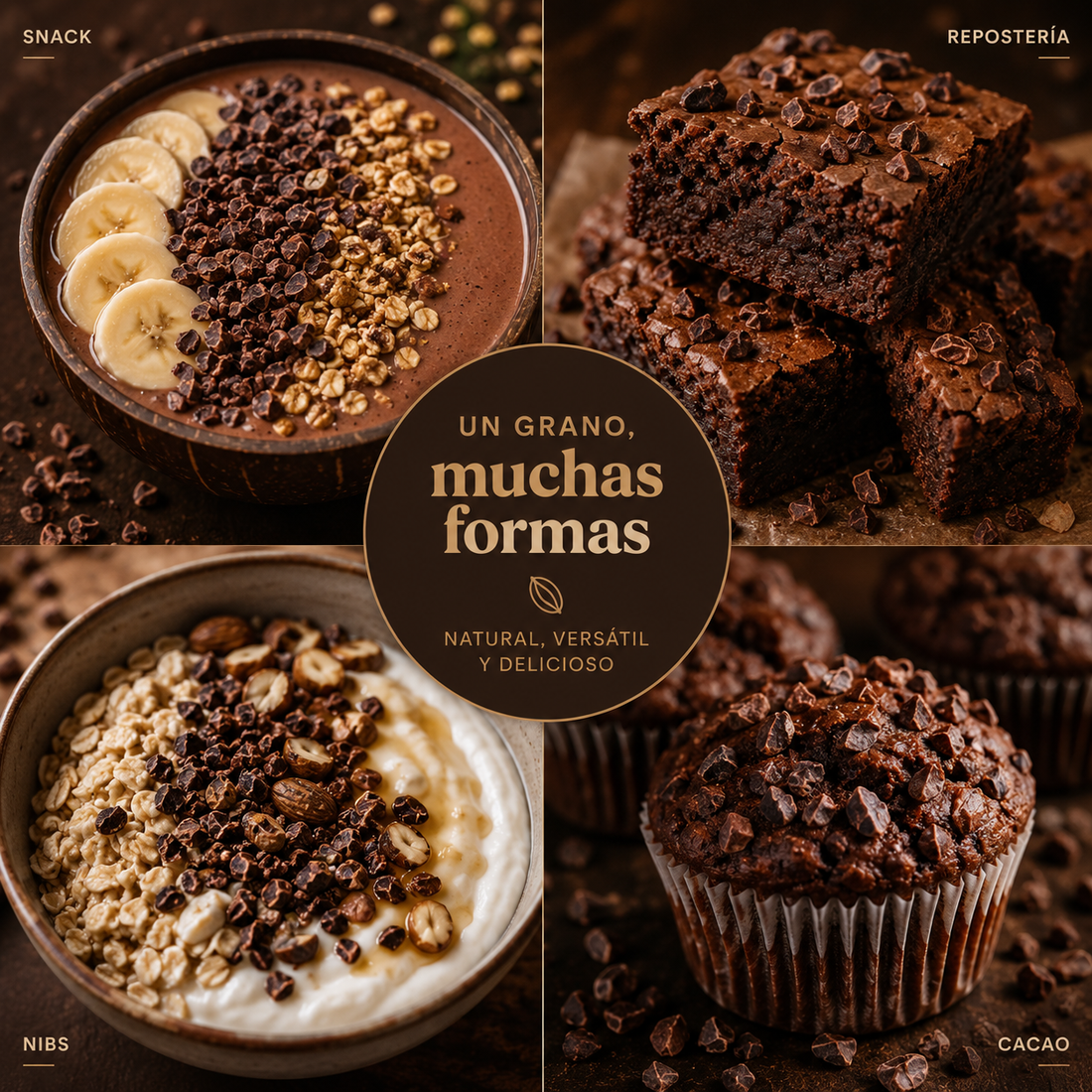 Samskara Granos de Cacao Orgánico Crudo | 250g | Cacao Natural Sin Tostar, Sin Azúcar ni Aditivos | Ideal para Chocolate, Repostería, Smoothies y Snacks