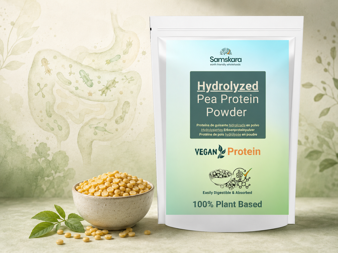 Proteína de Guisante Ultra Hidrolizada | Disuélvela Fácil, Sin Grumos | Rica en Aminoácidos Esenciales | Samskara