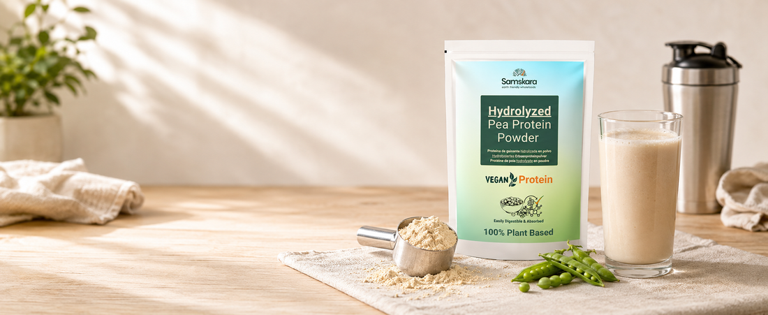 Proteína de Guisante Ultra Hidrolizada | Disuélvela Fácil, Sin Grumos | Rica en Aminoácidos Esenciales | Samskara
