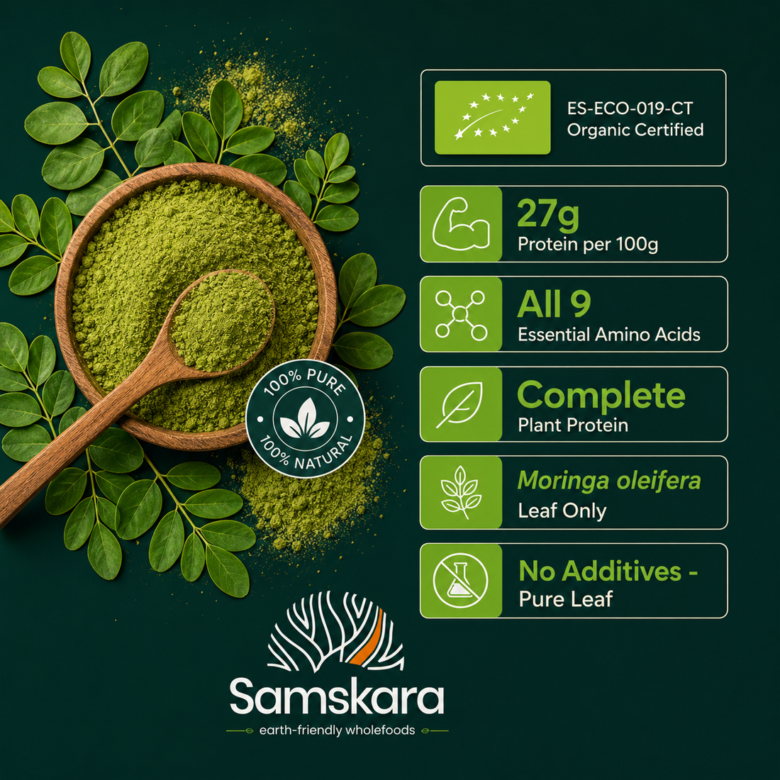 Organic Moringa Powder - 250g