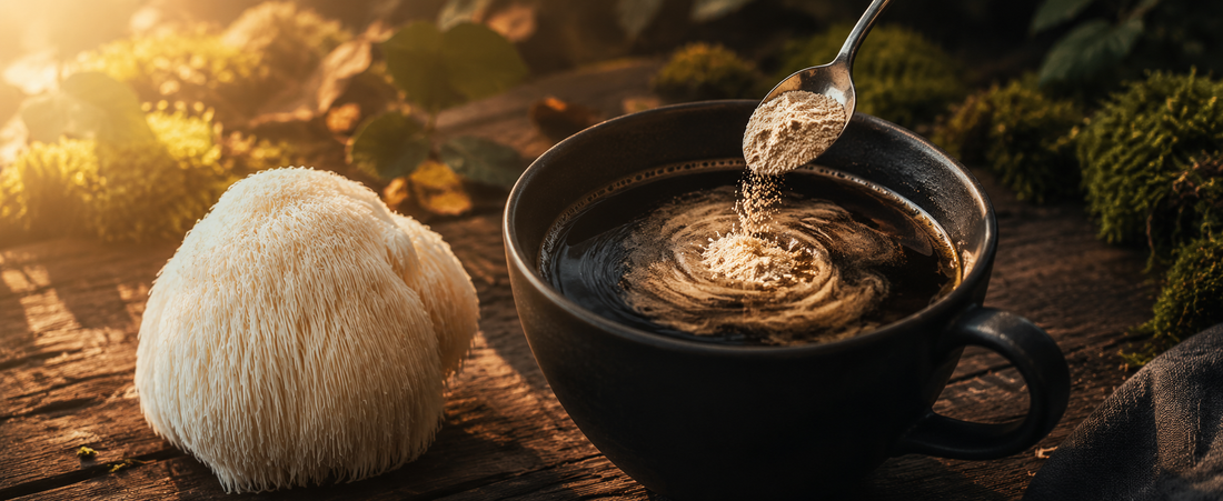 Melena de León en Polvo BIO | Prepara Cafés y Elixires de Seta | 100 % Hericium Erinaceus Molido | Samskara