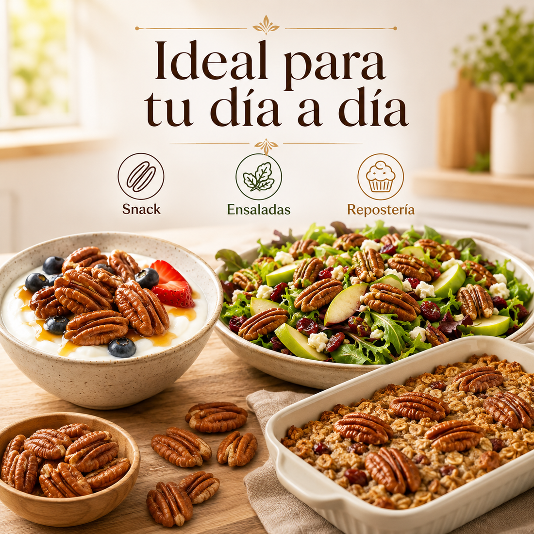 Mitades de Nuez Pecana Mantecosa - Envasadas al Vacío