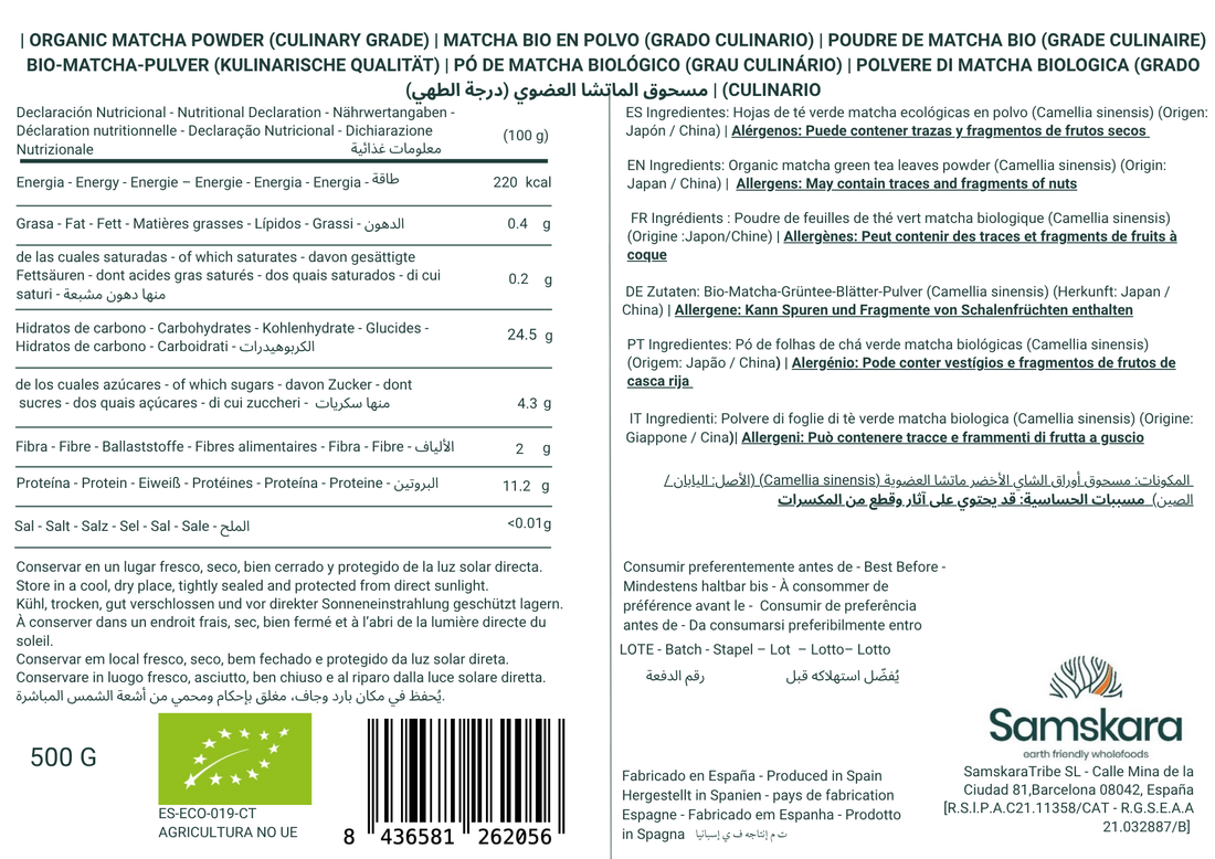 Organic Matcha Powder - 500g