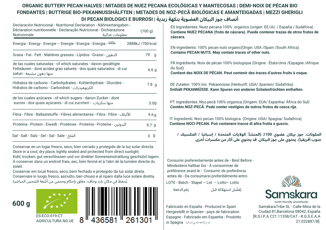 Mandelige Pekannus-Hälften - Vakuumverpackt