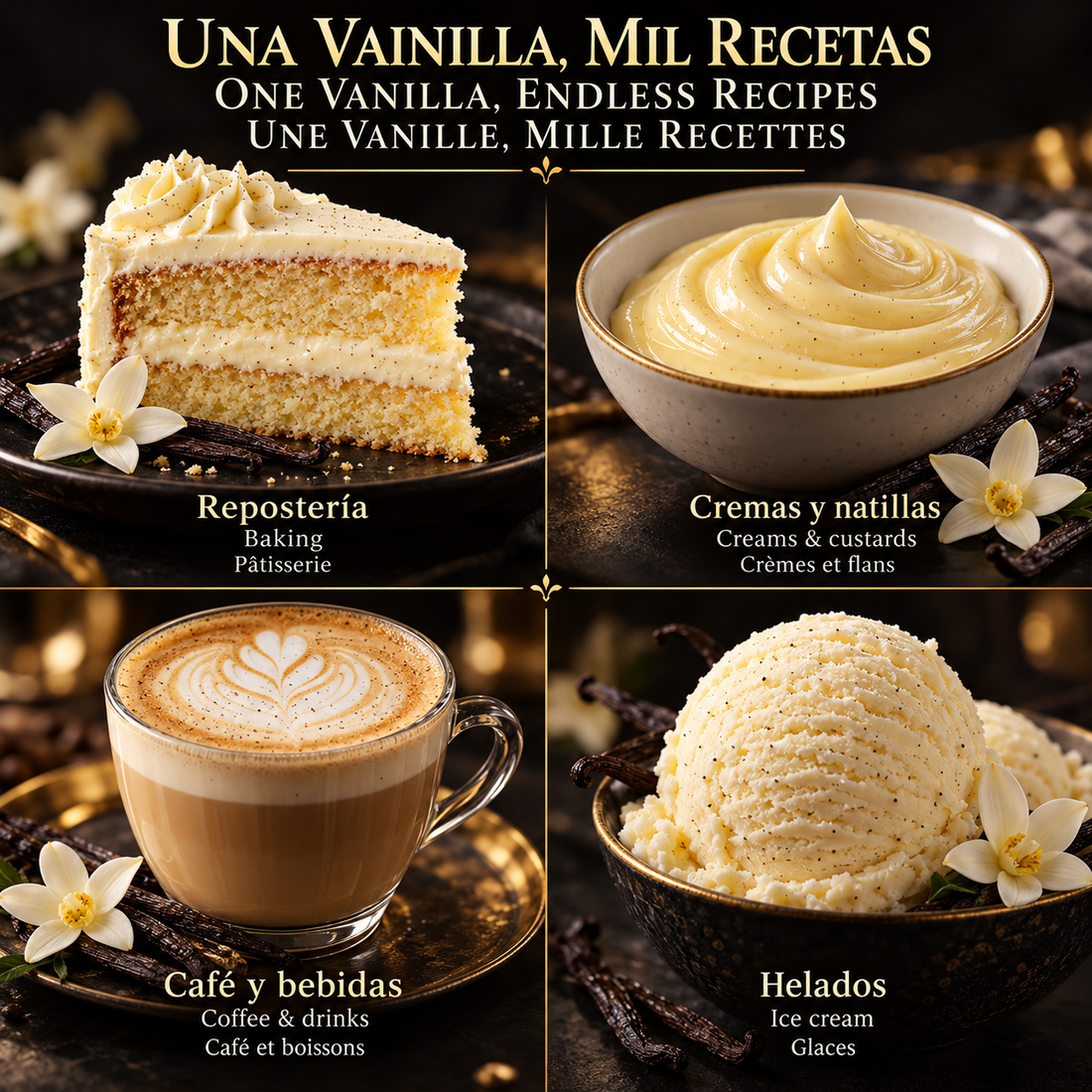 Samskara Vainilla Bourbon Ecológica en Polvo | 50g | Extracto de Vainilla de Madagascar | Vanilla Planifolia | Para Repostería, Postres, Café y Bebidas