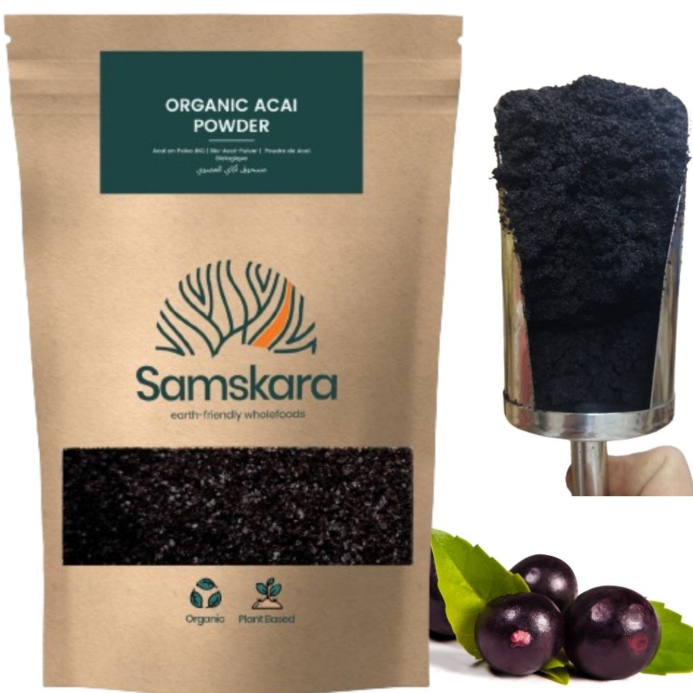 Açaí Liofilizado en Polvo BIO | Prepara Bowls al Estilo Amazónico | 100 % Baya Pura Liofilizada | Samskara