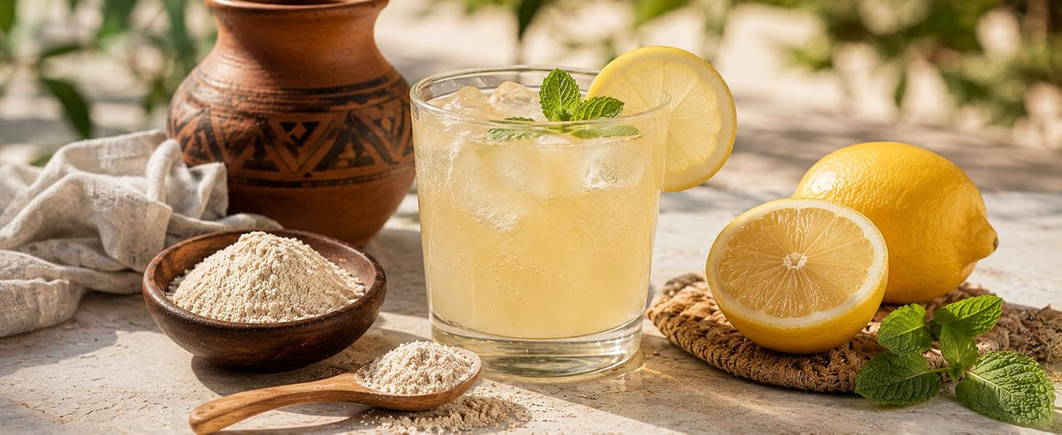 Limonada africana Mgando con baobab en polvo, miel y limón