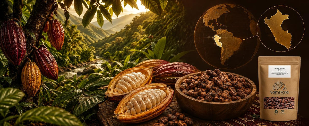 Cacao fino de aroma de Perú: granos de origen andino-amazónico