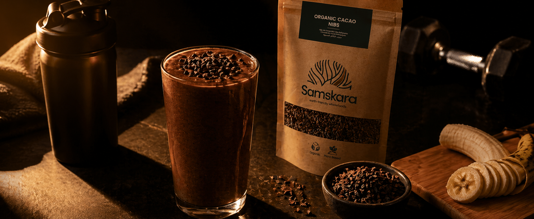 Nibs de Cacao Crudo BIO | Da un Crunch de Chocolate Puro a tus Bowls | Con Magnesio y Hierro Naturales | Samskara