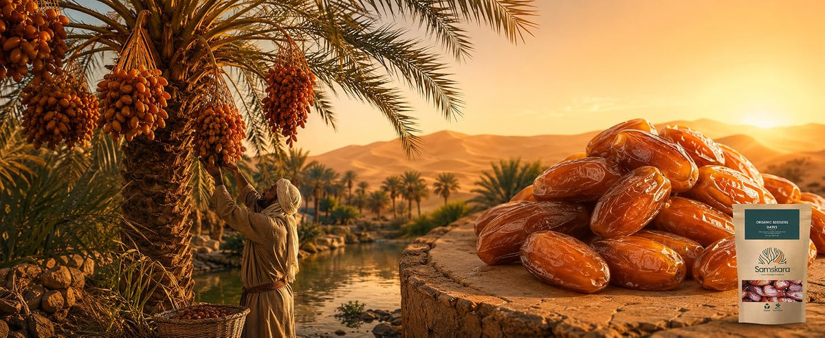 Palmeras datileras en un oasis sahariano de Túnez y Argelia donde crece el dátil Deglet Nour