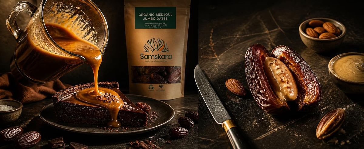 Dátiles Medjoul rellenos de mantequilla de frutos secos