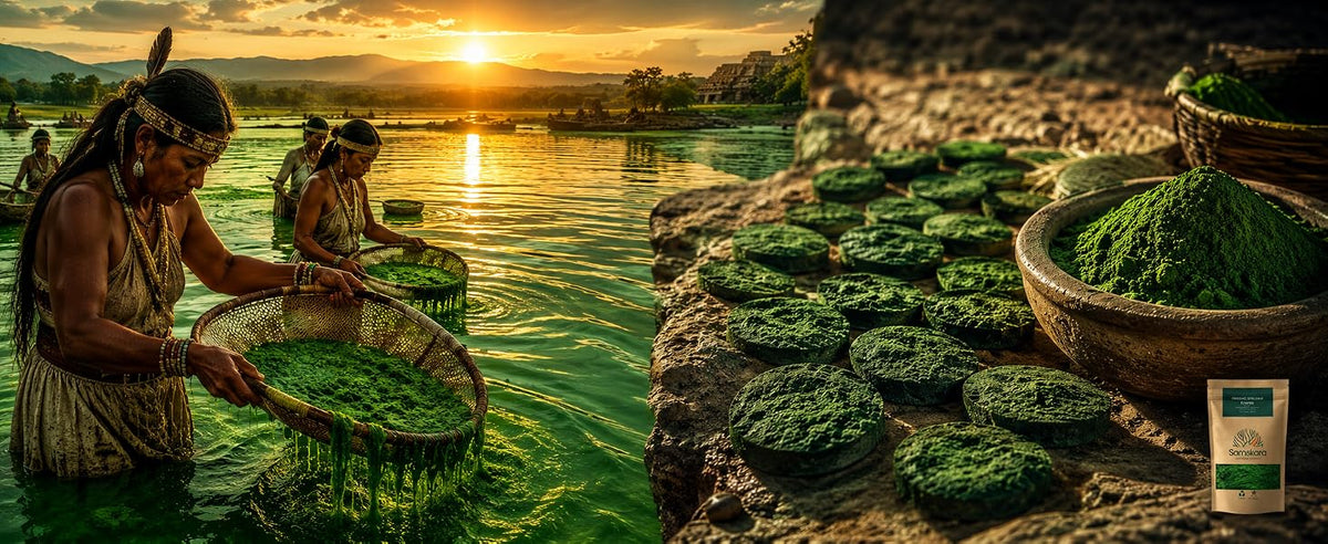 Pescadores tradicionales en el lago Texcoco y el lago Chad, origen histórico de la espirulina como alimento