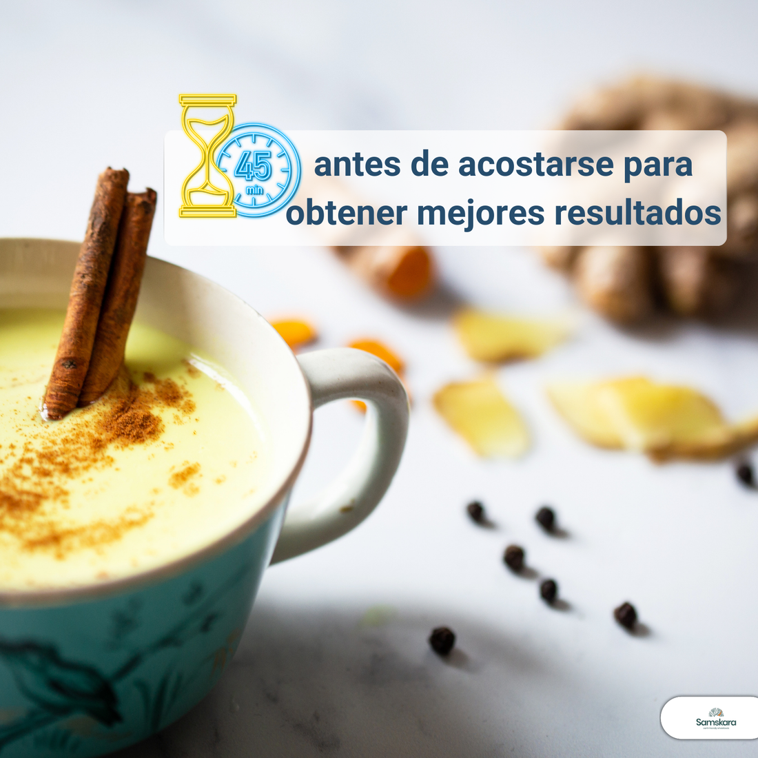 Golden Snooze 9 P.M BIO – 160 g | Termina el Día con tu Leche Dorada Especiada | Cúrcuma, Reishi y Ashwagandha | Samskara