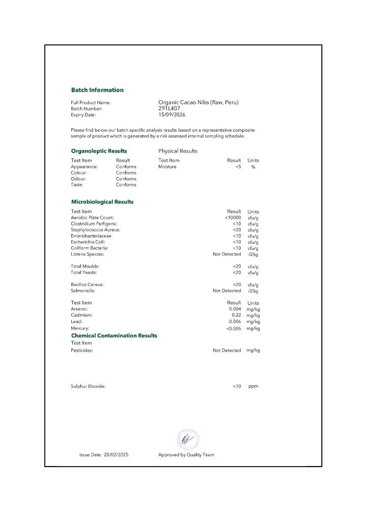Bio-Kakaonibs roh - 1kg