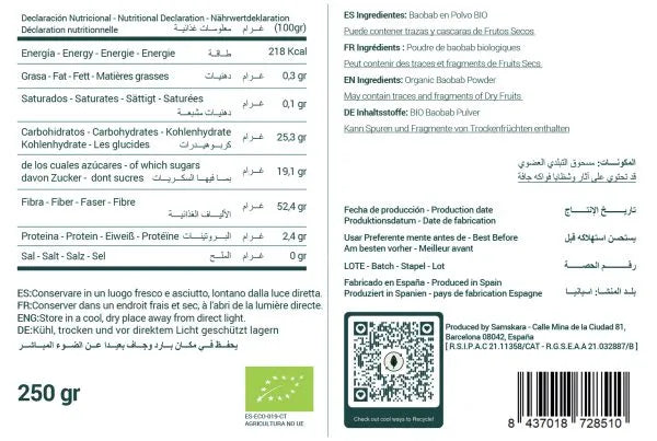 Baobab en Polvo BIO - 250g