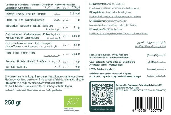 Amla (Grosella India) en Polvo BIO - 250g