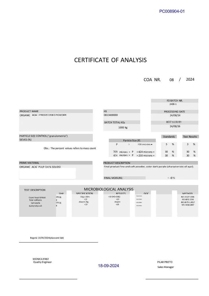 Açaí Liofilizado en Polvo BIO - 250g