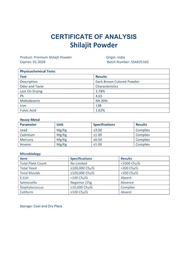 Resina de Shilajit Mumijo - 100g