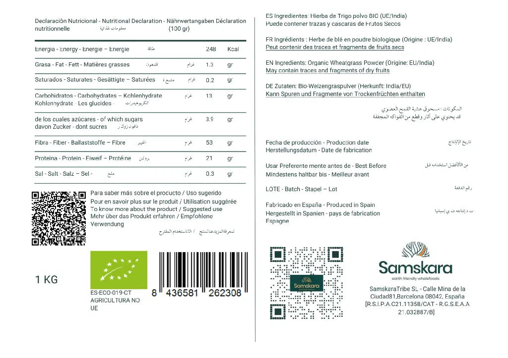 Hierba de Trigo en Polvo BIO - 500g