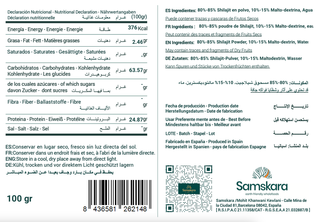 Resina de Shilajit Mumijo - 100g