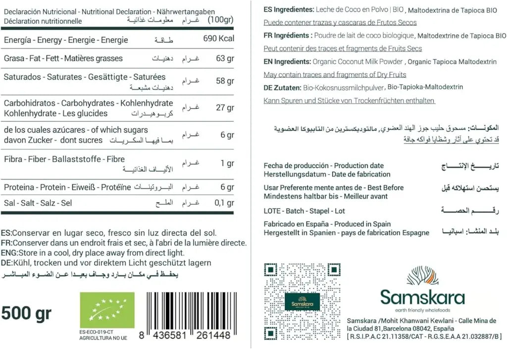 Leche de Coco en Polvo BIO - 500g