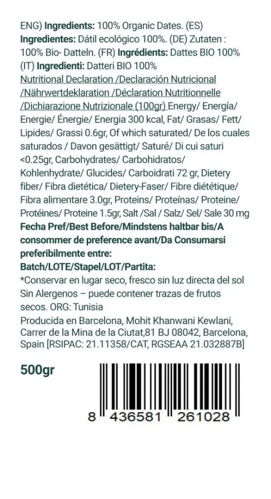 Sirope de Dátil BIO - 500g
