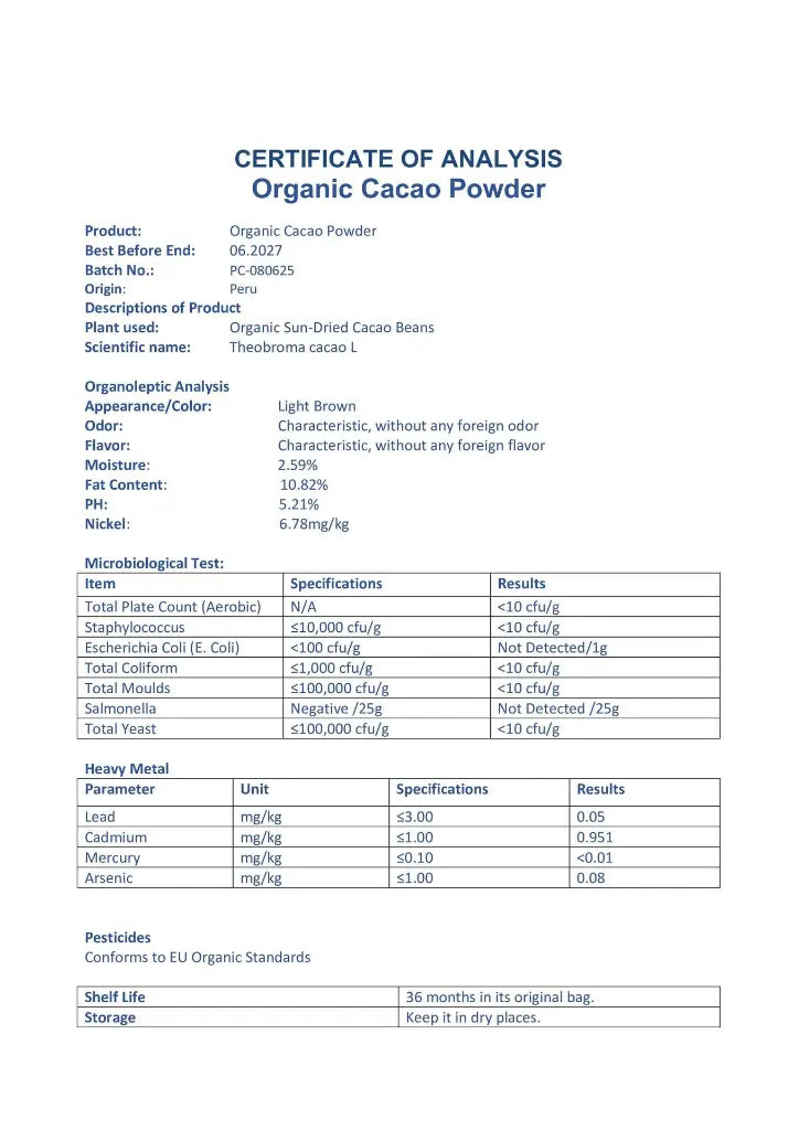 Cacao Crudo en Polvo BIO - 1kg