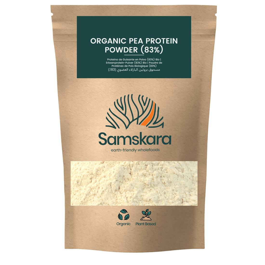 Proteína de Guisante BIO Regular | 80 % Proteína Vegetal | Sugerido Batir, Repostería y Mezclas | Samskara