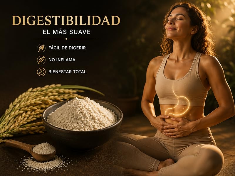 Proteína de arroz suave para la digestión sensible, con menos gases que guisante o soja