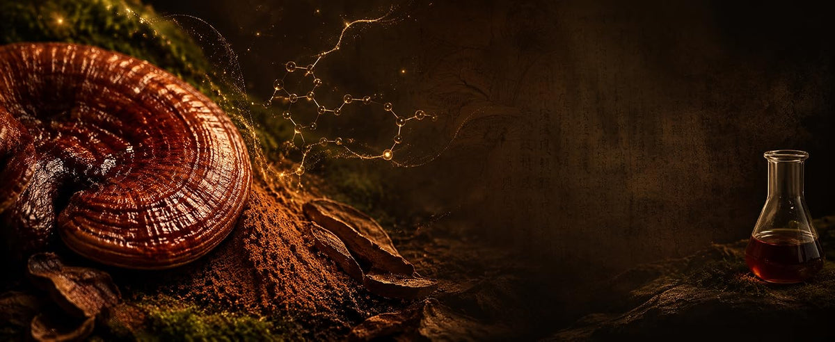 Hongo reishi con beta-glucanos y triterpenos, la esencia de la Ganoderma lucidum
