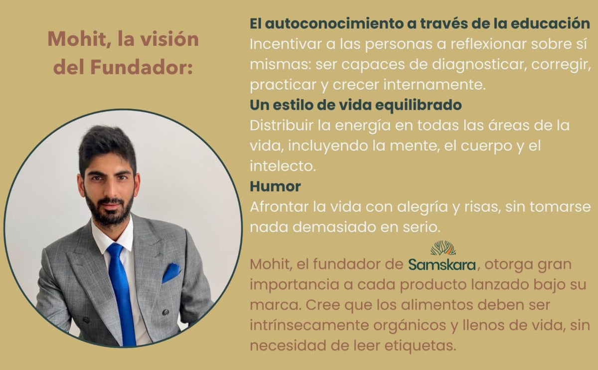 La visión del fundador de Samskara: alimentos orgánicos y llenos de vida