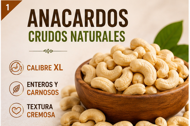 Anacardos Crudos Jumbo Premium - Envasados al Vacío