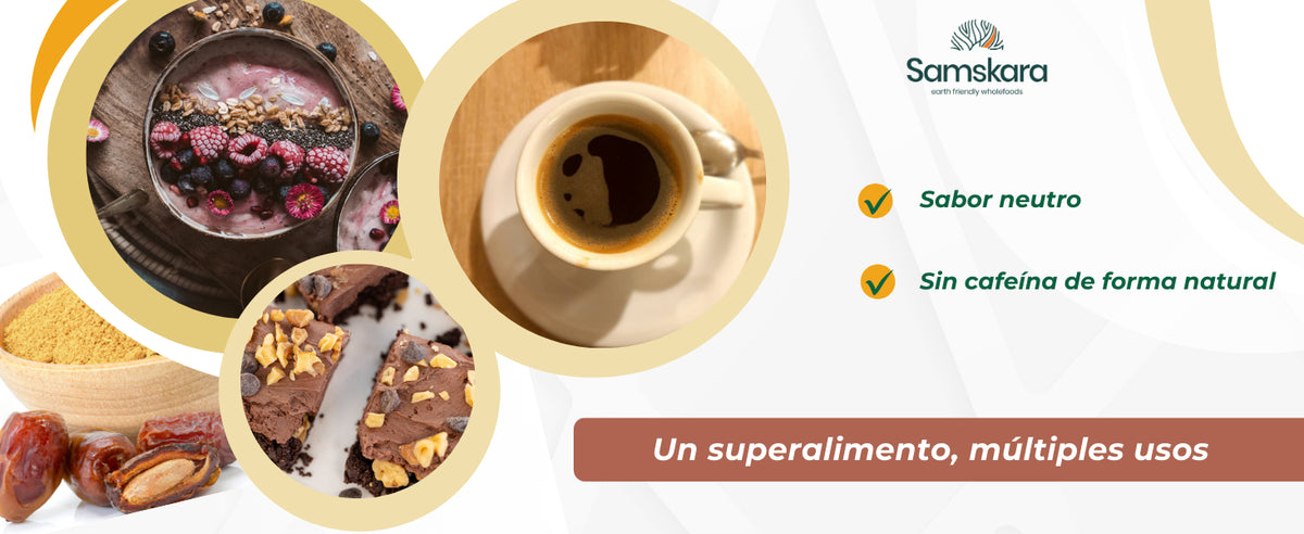 Semilla de dátil en polvo sin cafeína de forma natural: café, bowls y postres, un superalimento de múltiples usos